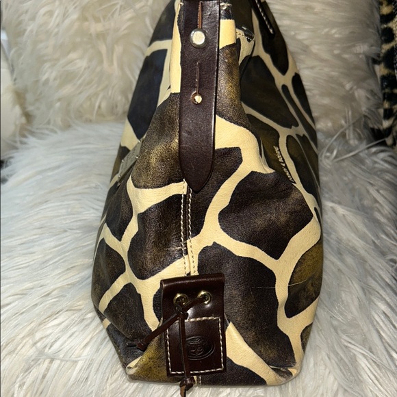Dooney & Bourke Brown and Tan Giraffe Print Hobo Bag  With Matching Wallet - Picture 5 of 16